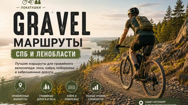 Обложка подборки маршрутов «Gravel маршруты Санкт-Петербурга и Ленинградской области»