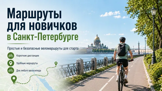 Обложка статьи «Маршруты для новичков в Санкт-Петербурге - лучшие веломаршруты для начинающих»